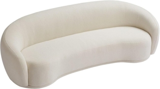 Vente-unique - Sofa 3-Sitzer - Bouclé-Stoff - Beige - BOVANA von Pascal Morabito