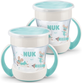 NUK Trinklernbecher NUK Mini Magic Cup Mint – 2er Pack, Kindgerecht & BPA-frei