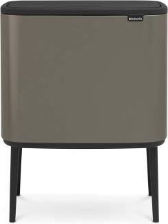 Brabantia 'Bo Touch Bin' Mülleimer, Stahl, 33 (3x11) Liter, Platinum