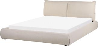 Wasserbett VINAY 160 x 200 cm Stoff Beige