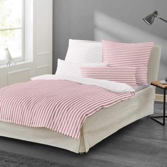 Irisette Mako-Satin Kissenbezug 1 teilig Kissenhüle 40x80 cm Kopfkissenbezug Nora-Ki 8255-60 rosa