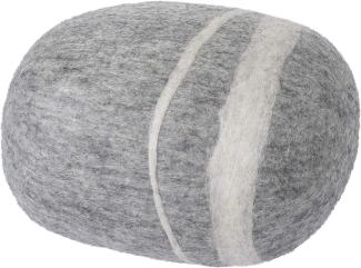 myfelt Hocker Pouf Carl Kieselstein Filz Hellgrau (M) A-KS-018-M