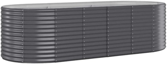 vidaXL Hochbeet Verzinkter Stahl 249x100x68 cm Anthrazit 319066