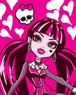 BERONAGE Tagesdecke Monster High Kinder-Decke Beauty Draculaura 110x140 cm Fleecedecke, kuschelweich