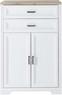 Mehrzweckschrank Büro JÜLICH-36 in Pinie hell mit Artisan Eiche Nb, B/H/T: ca. 86/127/38 cm