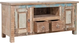 Biscottini 122 x 42 x 62 cm | Wohnzimmerschrank aus recyceltem Holz | TV-Schrank im rustikalen Stil, 122 x 42 x 62 cm