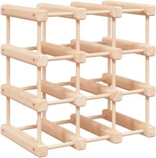 vidaXL Weinregal für 12 Flaschen 36x23x36 cm Massivholz Kiefer 353750