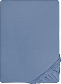 biberna Feinjersey-Spannbetttuch 0077144, blau, 1x 60x120 cm - 70x140 cm