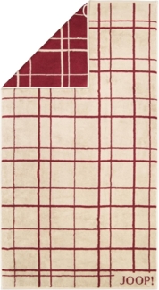 JOOP! Duschtuch - Select Layer, Walkfrottier, Baumwolle Rot 80x150cm