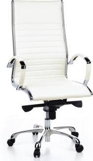 hjh OFFICE Profi Chefsessel PARMA 20 Leder Cremeweiß