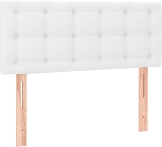 vidaXL LED Kopfteil Weiß 90x5x78/88 cm Kunstleder 3121691