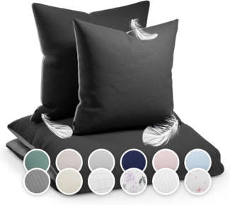 Soft Wonder-Edition Bettwäsche 200x200 cm Dunkelgrau