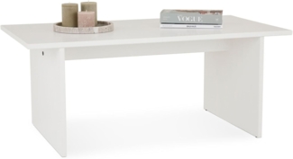 IDIMEX Couchtisch SALTO, Wohnzimmertisch aus Kiefer Massivholz, rechteckig, Sofatisch weiß