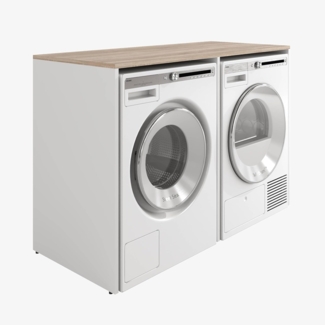 Platan Room Waschmaschinenumbauschrank DORA Waschmaschinenschrank 130 cm breit Überbauschrank