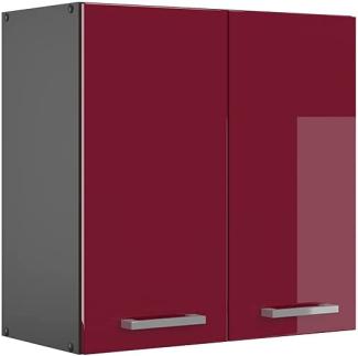 VICCO Küchenschrank R-Line Hängeschrank Unterschrank Küchenzeile Küchenunterschran Anthrazit (Bordeaux Hochglanz, Hängeschrank 60cm)