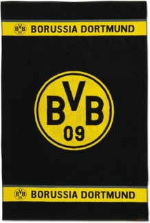 BVB Badetuch BVB-Badetuch Emblem 100x150 cm, Baumwolle (Packung, 1-St), mit Schlaufe