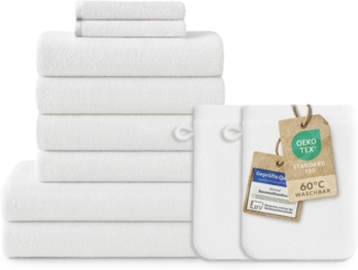 Blumtal Handtuch Set Blumtal 10 Teilig - Handtücher Set 100% Baumwolle, weich und saugstark, Frottee (10er Set), 2 Bade-, 4 Hand-, 2 Gästetücher + 2 Waschlappen