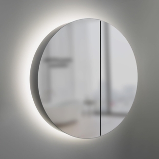 Talos rund mit Beleuchtung Spiegelschrank fürs Bad, Ø 60 cm