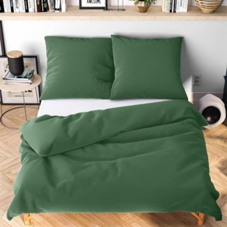 Wolkenfeld Bettwäsche Allergiker Bettwäsche unifarben, unfassbar weich, Mikrofaser, 2 teilig, 135x200 cm, 155x220 & Übergrößen I inkl. Kissenbezüge 80x80 I Uni