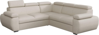 Ecksofa Boston Maxi mit Schlaffunktion, Bettkasten, Einstellbare Kopfstützen (Aragon 03, 2rR2P)