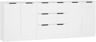 vidaXL 3-tlg. Sideboard Weiß Holzwerkstoff [3115780]