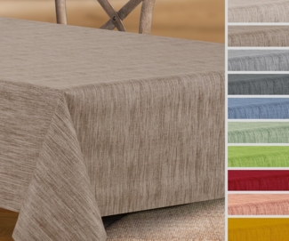 Wachstuchtischdecke rund oval eckig, Georginias Tischdecke abwischbar, Farbe und Größe wählbar (Eckig 160x140 cm Braun)