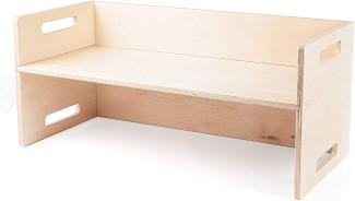Ehrenkind Kinderhocker Montessori Wendehocker & Wendebank, Kindersitzgruppe Kinderzimmer (aus hochwertigem Holz, Hocker & Bank für Kinderzimmer), aus Birkenschichtholz