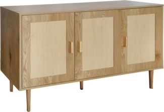 riess-ambiente Sideboard VIENNA 120 cm natur – Wiener Geflecht, Design‑Kommode, Retro, Stauraum (Einzelartikel, 1 St), edler Schrank mit Rattan-Geflecht Türfronten – ideal fürs Wohnzimmer