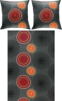 REDBEST Bettwäsche Bettwäsche, Mako-Satin, 3 teilig, Satin Kreise