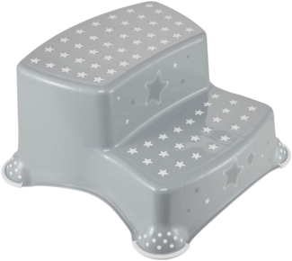 Keeeper Stars Tritthocker Schemel zweistufig mit Anti-Rutschfunktion Cosmic Grey