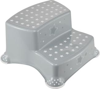 Keeeper Stars Tritthocker Schemel zweistufig mit Anti-Rutschfunktion Cosmic Grey