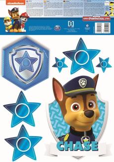 Wandaufkleber Paw Patrol Chase 2 Aufkleberbogen