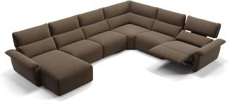 Sofanella Merida Wohnlandschaft Polsterecke Stoffsofa Sofa in Hellbraun