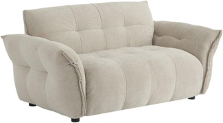 Vente-unique - Sofa 2-Sitzer - melierter Stoff - Beige - NAPIZO