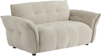 Vente-unique - Sofa 2-Sitzer - melierter Stoff - Beige - NAPIZO