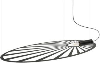 SOLLUX TH. 001CZ Pendelleuchte LEHDET schwarz Stahl 60W L: 110cm B: 80cm H: 150cm dimmbar