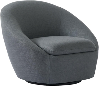 Vente-unique - Drehsessel - Stoff - Grau - LACARA II