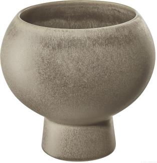 ASA Selection Vase / Übertopf stone, Blumenvase, Dekovase, Steingut, Braun, H 19 cm, 81054171