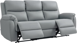HOMCOM 3-Sitzer Fernsehsessel Relaxsessel mit Doppel-Liegesessel, 3 Sitzer Sofa 1 Teile, schnelle Montage für Wohnzimmer, Dunkelgrau