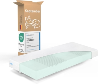 Snooze Project Essential Matratze 110 x 200 x 17 cm - Härtegrad H3 Mittel-Hart - Kaltschaum Raumgewicht RG 30 - Bezug waschbar 60° 110x200