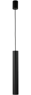 Licht-Erlebnisse Pendelleuchte EYE, ohne Leuchtmittel, Zylinder schmal Ø 5,5 cm Metall Schwarz höhenverstellbar GU10