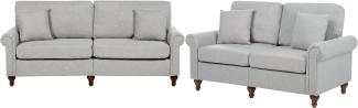 Sofa Set hellgrau 5-Sitzer GINNERUP