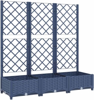 vidaXL Pflanzkübel mit Spalier Blaugrau 120x40x121,5 cm PP 318252