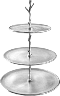 riess-ambiente Dekoetagere ABSTRACT 50cm silber (Einzelartikel, 1 St), Esszimmer · Metall · für Alles · 3 Etagen