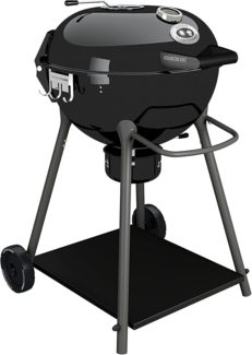 Outdoorchef Kensington 570 ULINE Holzkohlegrill, fahrbarer Kugelgrill mit Deckel, inkl 6 Brennpaste, Schwarz, Ø 54cm