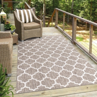 Carpet City Teppich Outdoor 462, rechteckig, Höhe: 5 mm, UV-beständig, Flachgewebe, auch in quadratischer Form erhältlich