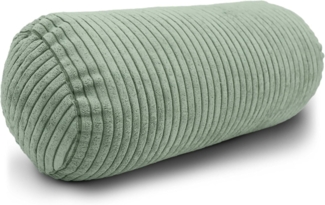 Amilian Nackenrolle mit Bezug 15x40 cm - Kissenrolle - mit Nackenrollenbezug - Bettrolle, Kopfstütze, Nackenstütze mit Bezug, ideal als Dekokissen, Sofakissen, Kissen, Kissenrolle, Lagerungskissen, Schlafkissen und für Reisen