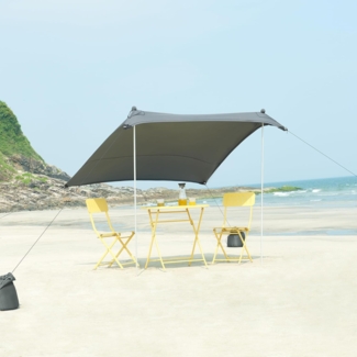 Strandzelt Bernheze 270x270x210cm Grau [pro. tec]