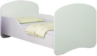 Jugendbett Kinderbett mit einer Schublade und Matratze Weiß ACMA I 140 160 180 (160x80 cm, Weiß)