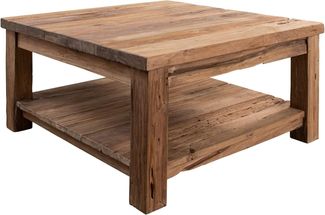 Couchtisch Teak 90x90x45 natur unbehandelt BASSANO #140